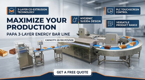 Jüngste Firmenblogs über PAPA Machinery Unveils Advanced Three-Layer Energy Bar Machine for High-Capacity Protein Bar Manufacturing