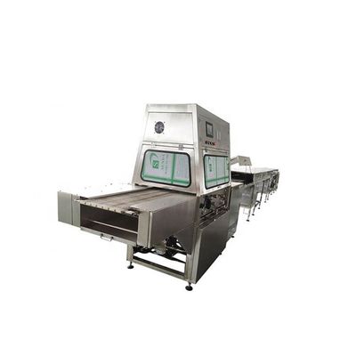 0-6 m/Min Donut-Schokoladen-Enrober-Maschine 400 mm Breite für Schokoladenstücke