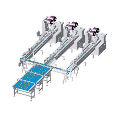 Guter Preis Flow Packaging-Verpackungsmaschine Komplettlinie Bäckerei Lebensmittel Schweizer Rollen Würfelkuchen Online